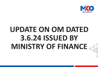 Update on OM dated 3.6.24 issued by Ministry of Finance